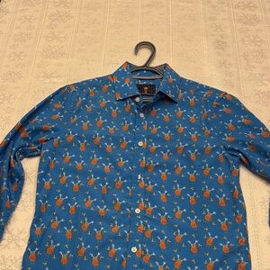 Blue Reindeer Men's Casual Button Down Shirt